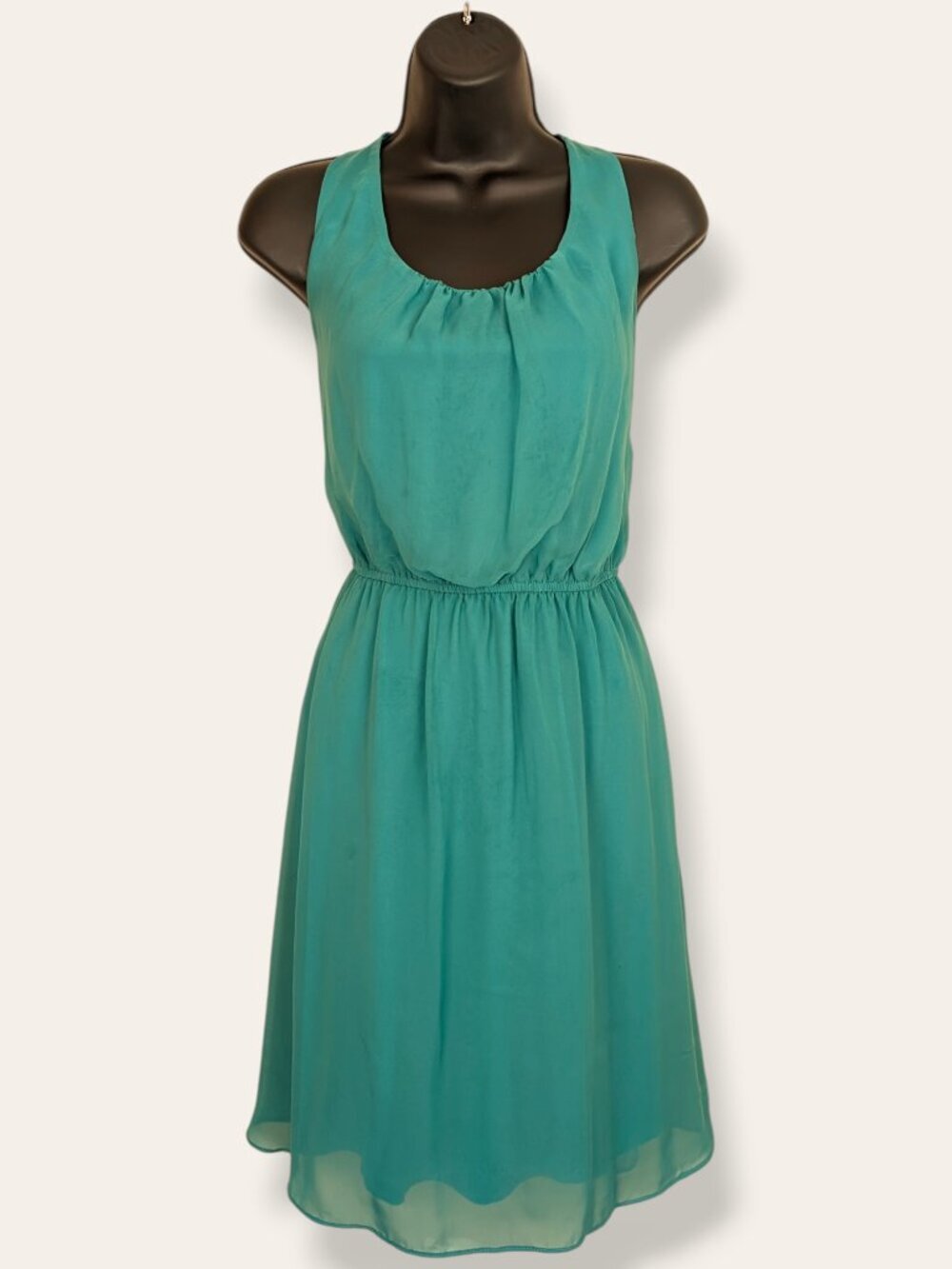 Ya Los Angeles Turquoise Silk Blend Dress